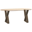 sofabordsben 2 stk. naturstål 28 x (42-43,3) cm stål