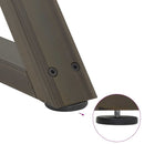 sofabordsben 2 stk. naturstål 28 x (42-43,3) cm stål