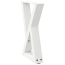 sofabordsben 2 stk. hvid 38 x (42-43,3) cm stål