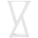 sofabordsben 2 stk. hvid 38 x (42-43,3) cm stål