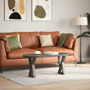 sofabordsben 2 stk. antracit 38 x (42-43,3) cm stål