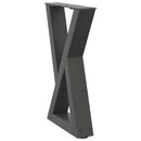 sofabordsben 2 stk. antracit 38 x (42-43,3) cm stål