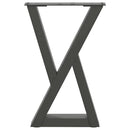 sofabordsben 2 stk. antracit 38 x (42-43,3) cm stål