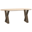 sofabordsben 2 stk. naturstål 38 x (42-43,3) cm stål