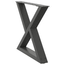 sofabordsben 2 stk. antracit 50x(42-43,3) cm stål