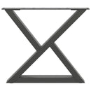 sofabordsben 2 stk. antracit 50x(42-43,3) cm stål