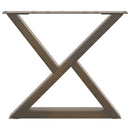 sofabordsben 2 stk. naturstål 50x(42-43,3) cm stål