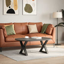 sofabordsben 2 stk. antracit 60 x (42-43,3) cm stål