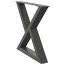 sofabordsben 2 stk. antracit 60 x (42-43,3) cm stål