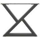 sofabordsben 2 stk. antracit 60 x (42-43,3) cm stål