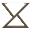 sofabordsben 2 stk. naturstål 60 x (42-43,3) cm stål