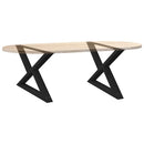 sofabordsben 2 stk. sort 70 x (42-43,3) cm stål
