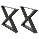 sofabordsben 2 stk. antracit 70 x (42-43,3) cm stål