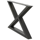 sofabordsben 2 stk. antracit 70 x (42-43,3) cm stål
