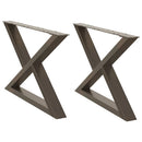 sofabordsben 2 stk. naturstål 70 x (42-43,3) cm stål