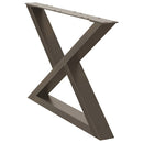 sofabordsben 2 stk. naturstål 70 x (42-43,3) cm stål