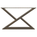 sofabordsben 2 stk. naturstål 70 x (42-43,3) cm stål