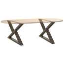 sofabordsben 2 stk. naturstål 70 x (42-43,3) cm stål