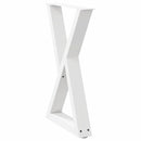spisebordsben 2 stk. hvid 50x(72-73,3) cm stål