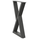 spisebordsben 2 stk. antracit 50x(72-73,3) cm stål