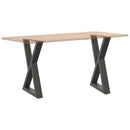 spisebordsben 2 stk. antracit 50x(72-73,3) cm stål