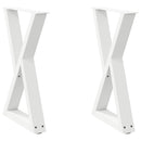 spisebordsben 2 stk. hvid 60 x (72-73,3) cm stål