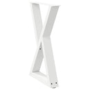 spisebordsben 2 stk. hvid 60 x (72-73,3) cm stål