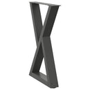 spisebordsben 2 stk. antracit 60 x (72-73,3) cm stål