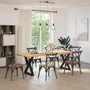 spisebordsben 2 stk. sort 70 x (72-73,3) cm stål