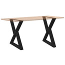 spisebordsben 2 stk. sort 70 x (72-73,3) cm stål