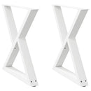 spisebordsben 2 stk. hvid 70 x (72-73,3) cm stål