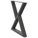 spisebordsben 2 stk. antracit 70 x (72-73,3) cm stål