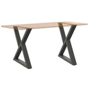 spisebordsben 2 stk. antracit 70 x (72-73,3) cm stål