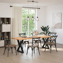 spisebordsben 2 stk. sort 80 x (72-73,3) cm stål