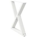 spisebordsben 2 stk. hvid 80 x (72-73,3) cm stål
