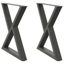 spisebordsben 2 stk. antracit 80 x (72-73,3) cm stål