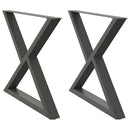 spisebordsben 2 stk. antracit 90 x (72-73,3) cm stål
