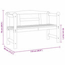 Udendørs bænk Brun 119 x 44 x 76 cm Massiv fyrretræ