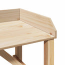 Plantebord med hylde Naturfarvet 75 x 40 x 90 cm Solid fyrretræ