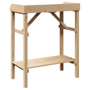 Plantebord med hylde Naturfarvet 75 x 40 x 90 cm Solid fyrretræ