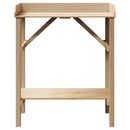 Plantebord med hylde Naturfarvet 75 x 40 x 90 cm Solid fyrretræ