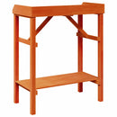 Plantebord med hylde Brun 75 x 40 x 90 cm Massiv fyrretræ