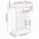 Vinfad Naturfarvet 58 x 28 x 90 cm Massiv Fyrretræ