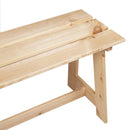 Udendørs bænk Naturfarvet 119 x 37 x 47 cm Massiv Fyrretræ