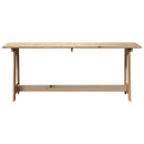 Udendørs bænk Naturfarvet 119 x 37 x 47 cm Massiv Fyrretræ