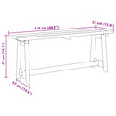 Udendørs bænk Brun 119 x 37 x 47 cm Massiv fyrretræ