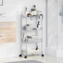 opbevaringsvogn i 4 niveauer transparent 37x28x95 cm akryl