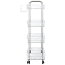 opbevaringsvogn i 4 niveauer transparent 37x28x95 cm akryl