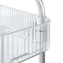 opbevaringsvogn i 4 niveauer transparent 37x28x95 cm akryl