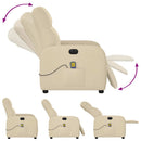 eldrevet massagestol stof cremefarvet